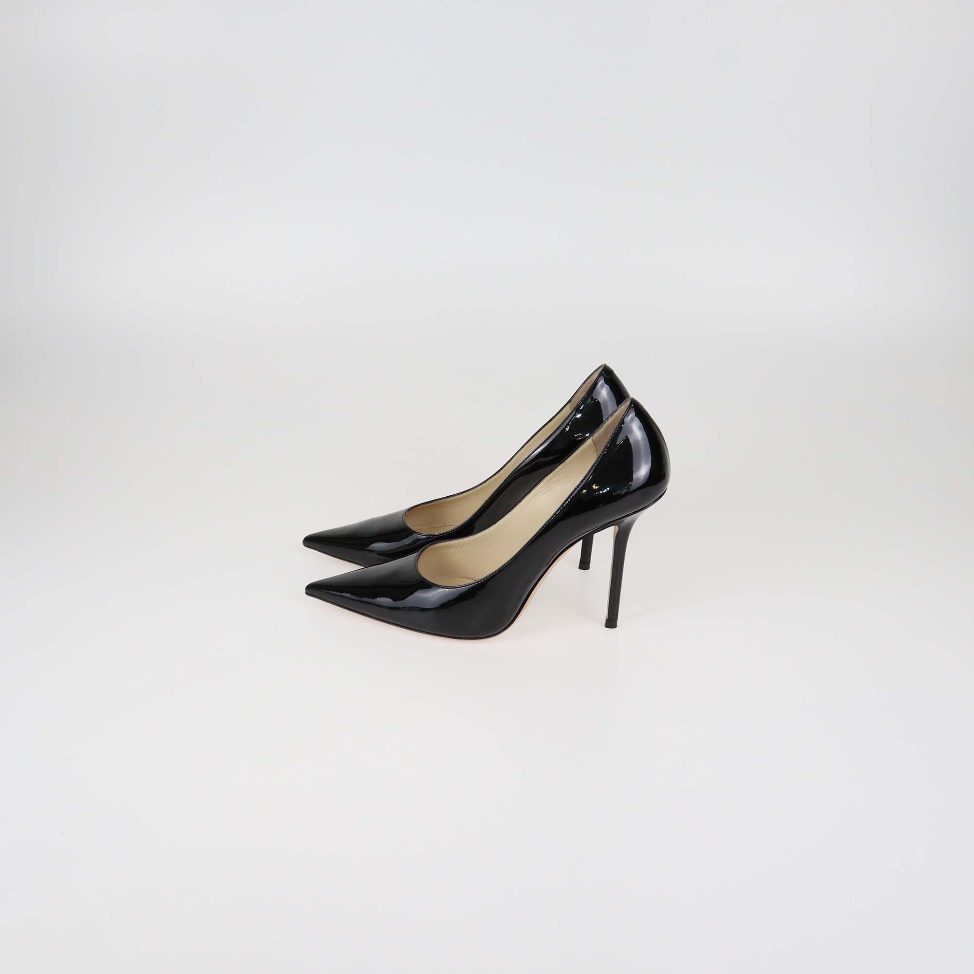 Jimmy Choo Black Patent Leather Romy Pumps