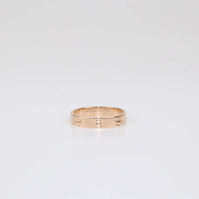 Cartier 18K Rose Gold Love Band Ring Small Model Size 53