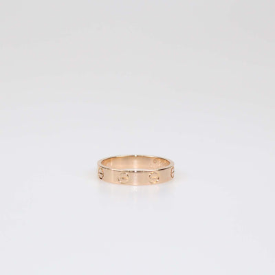 Cartier 18K Rose Gold Love Band Ring Small Model Size 53