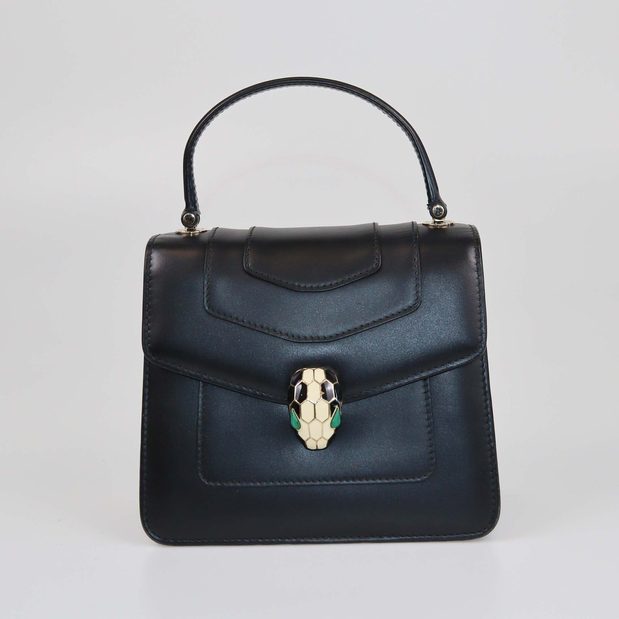 Bvlgari Black Small Serpenti Forever Top Handle Bag Womens Bvlgari 