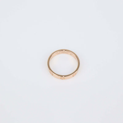 Cartier 18K Rose Gold Love Band Ring Small Model Size 53