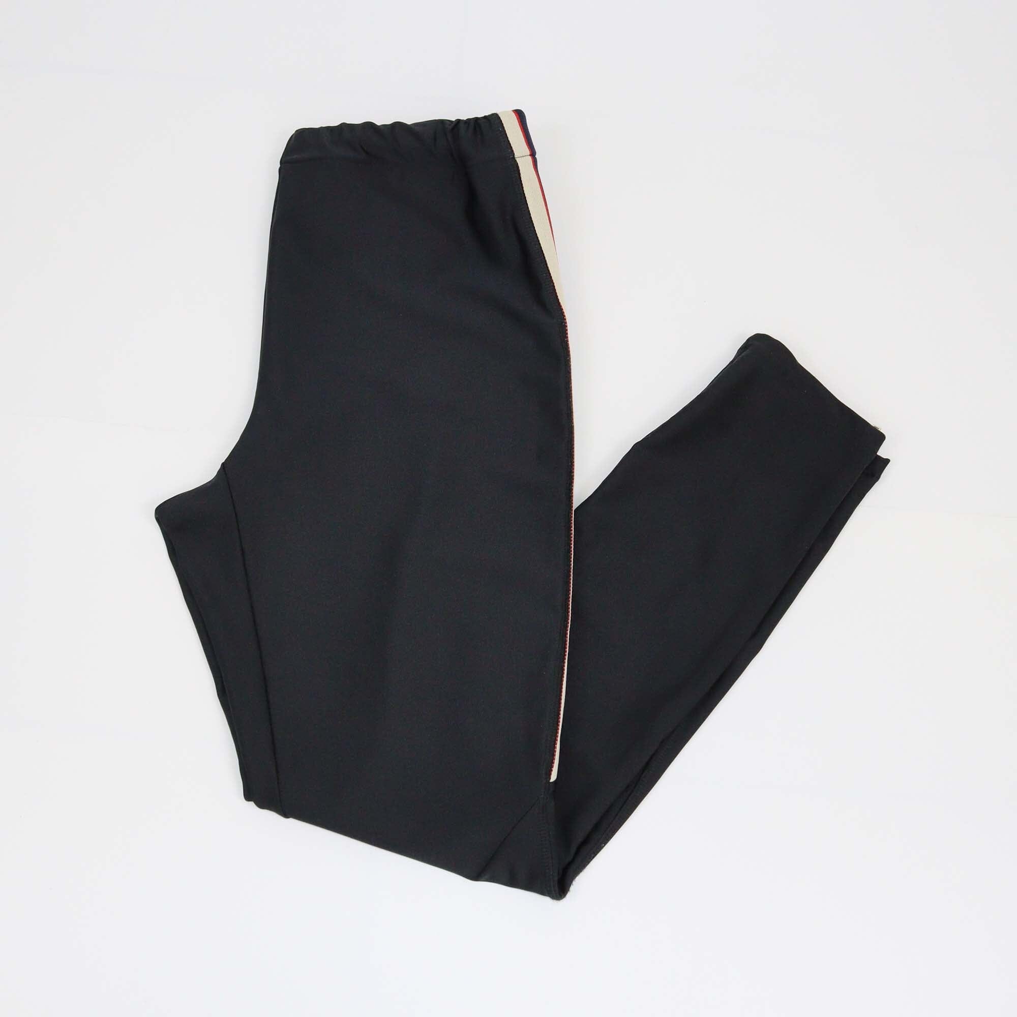 Gucci Black Side Stripe Jersey Leggings Womens Gucci 