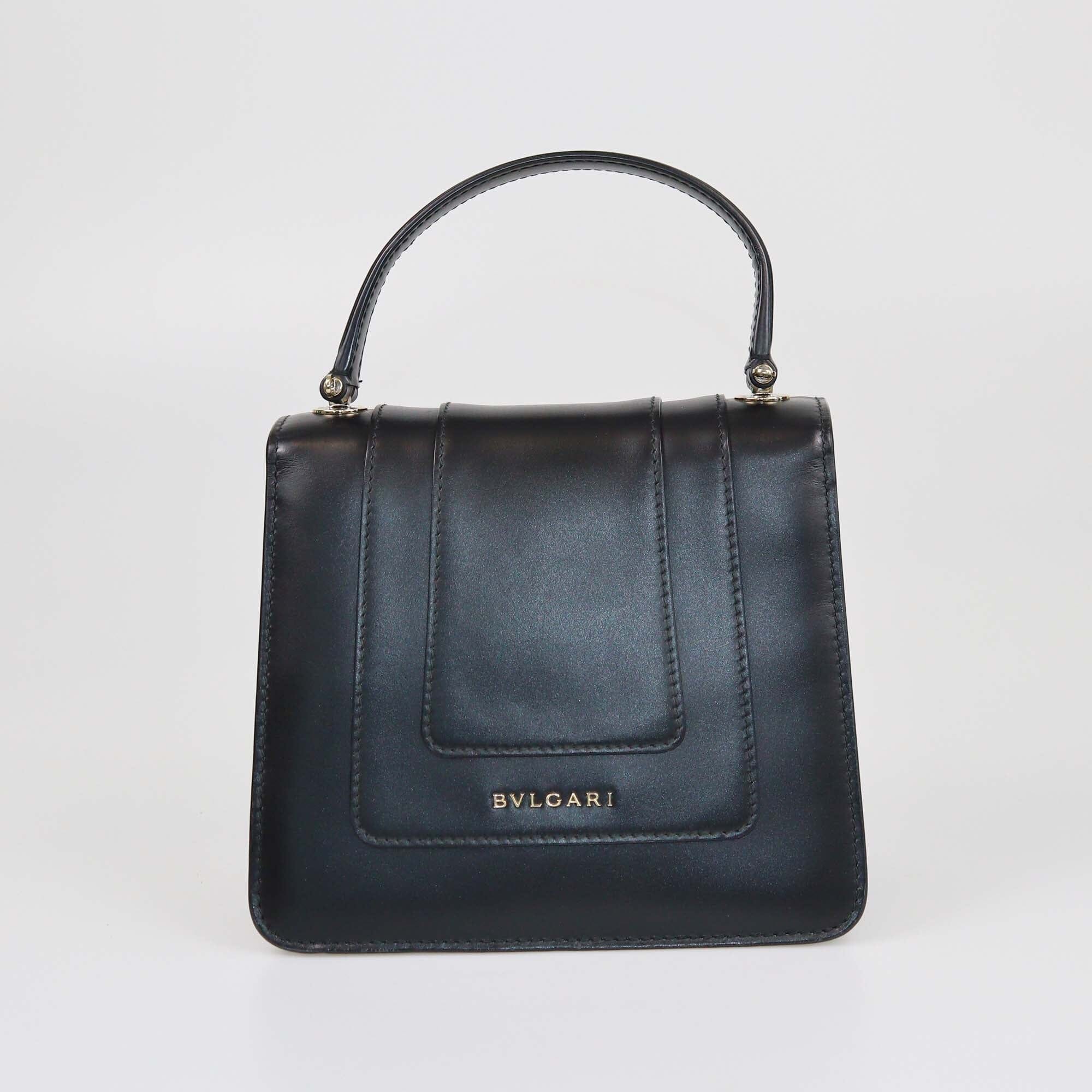 Bvlgari Black Small Serpenti Forever Top Handle Bag Womens Bvlgari 