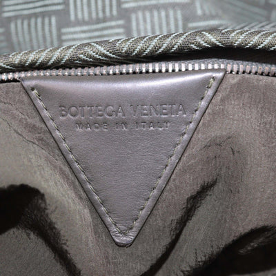 Bottega Veneta Green Intrecciato Print Nylon Wristlet Pouch