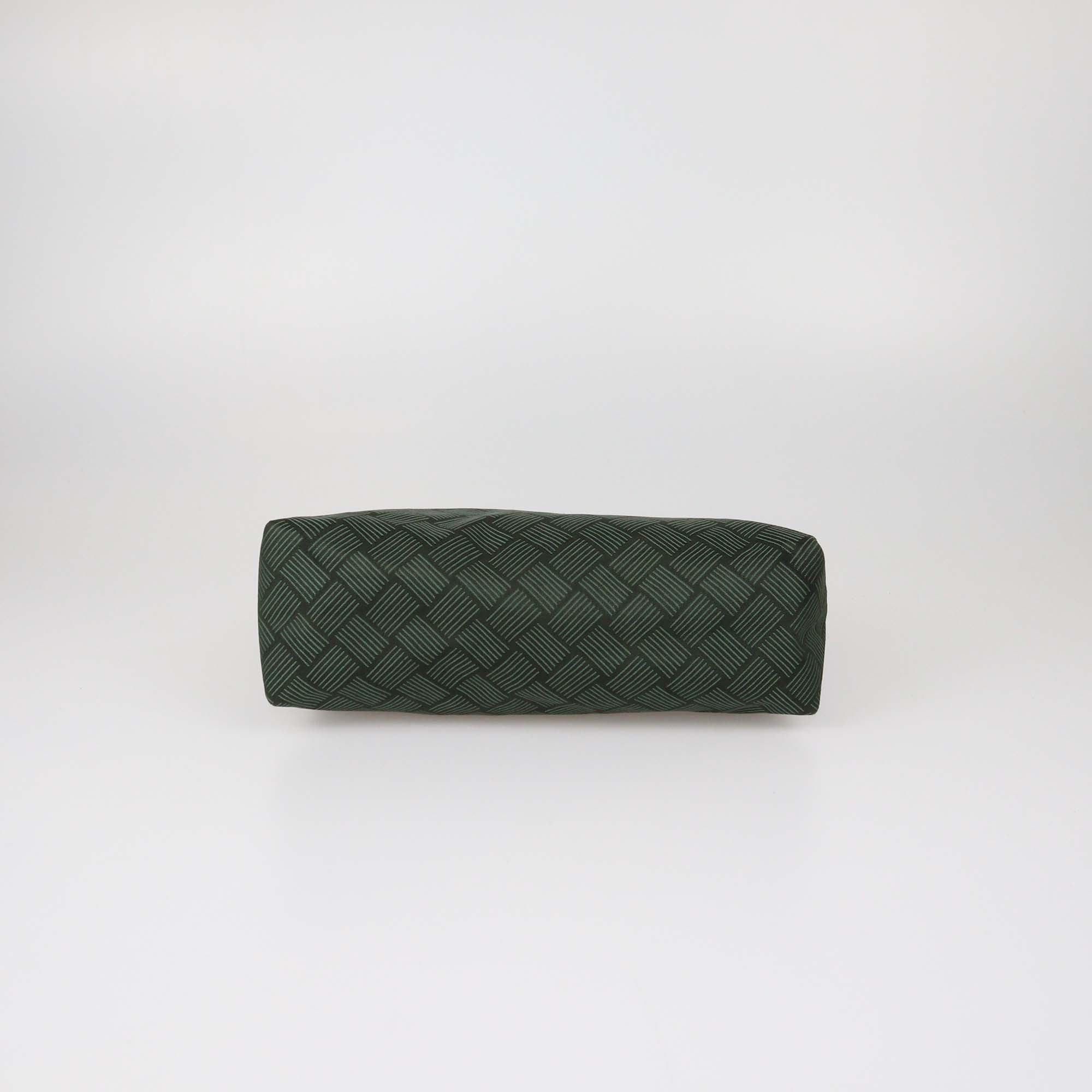 Bottega Veneta Green Intrecciato Print Nylon Wristlet Pouch