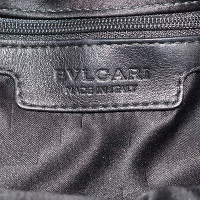 Bvlgari Black Satin Monete Clutch