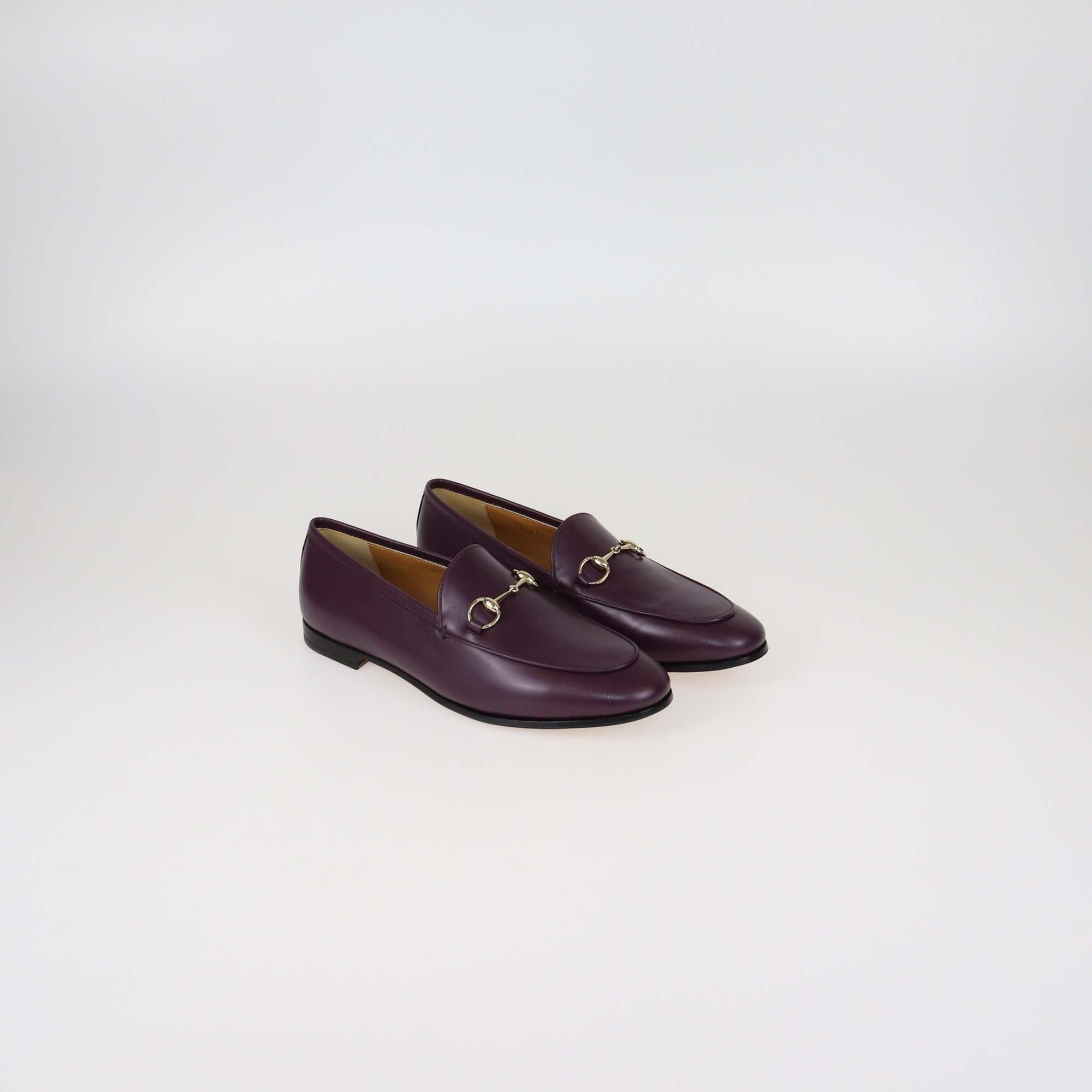 Gucci Dark Purple Suede Jordaan Moccasins