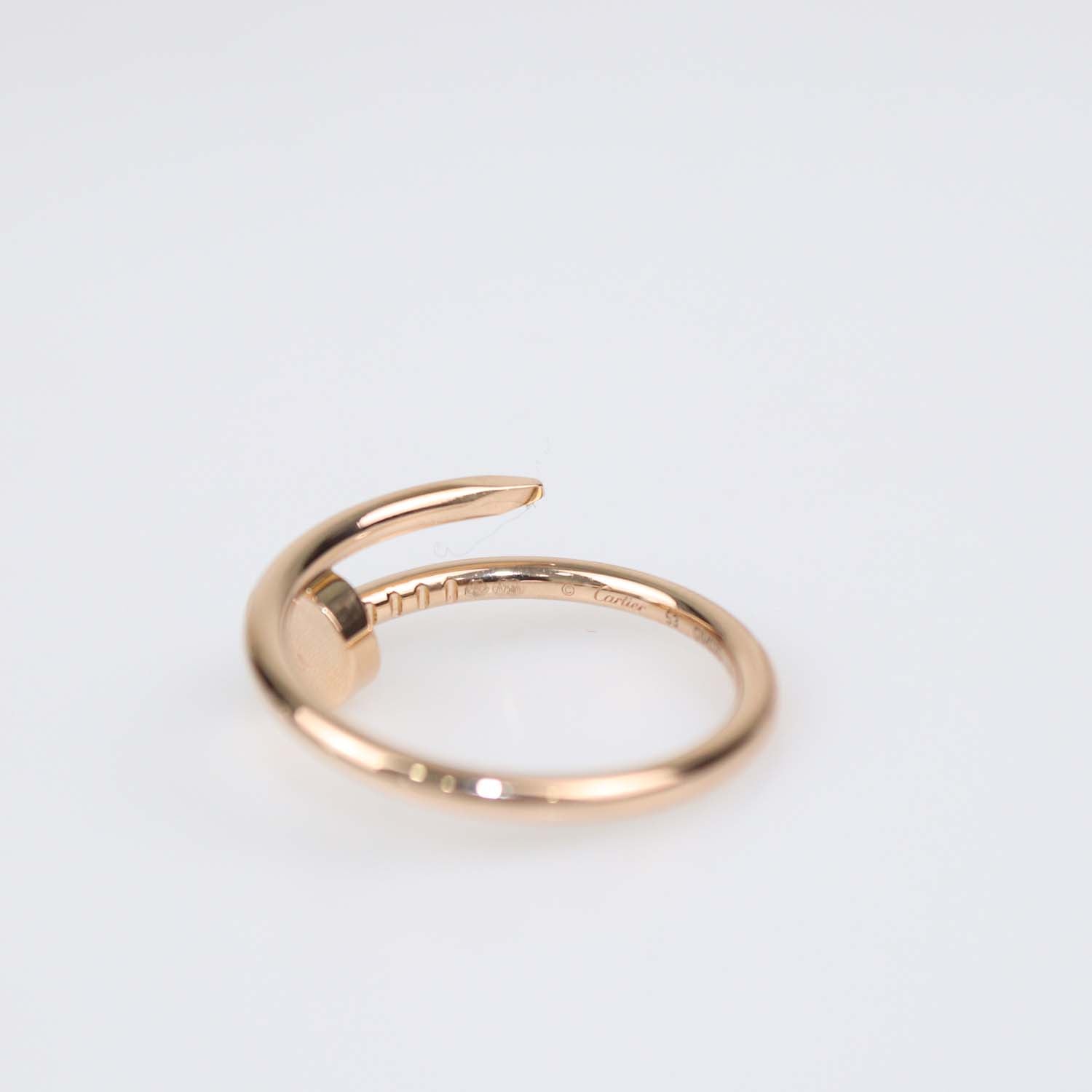 Cartier 18K Rose Gold Juste Un clou Small Band Ring Size 53