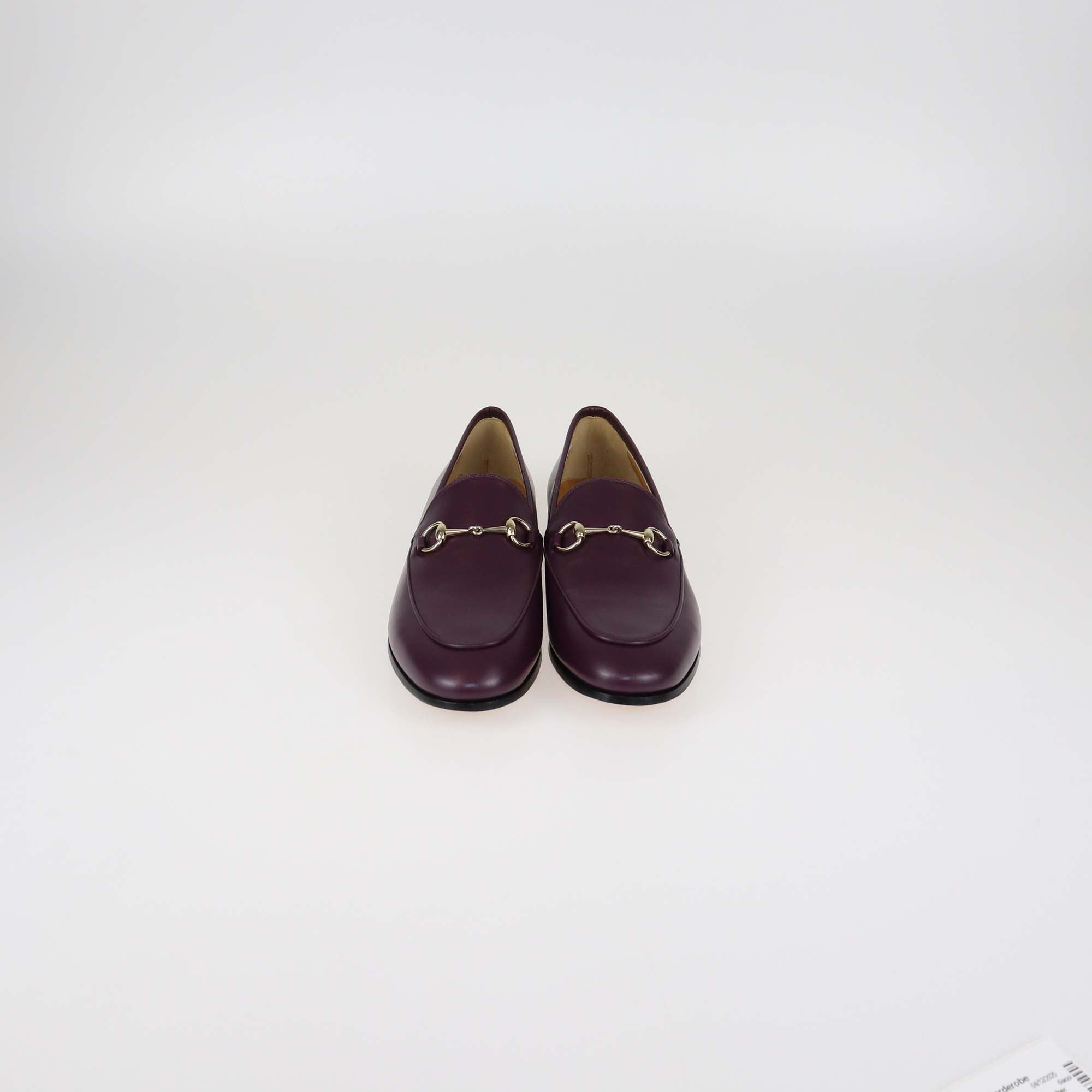Gucci Dark Purple Suede Jordaan Moccasins