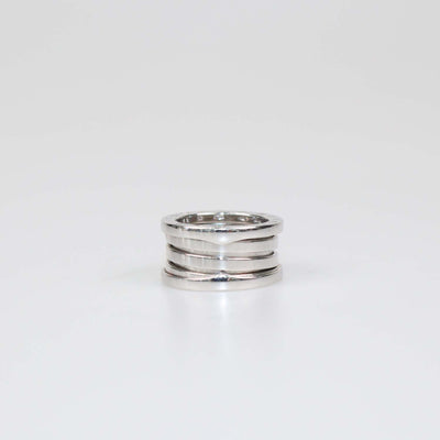 Bvlgari 18K White Gold B.Zero1 Three Band Ring Size 49