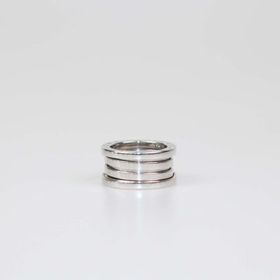 Bvlgari 18K White Gold B.Zero1 Three Band Ring Size 49