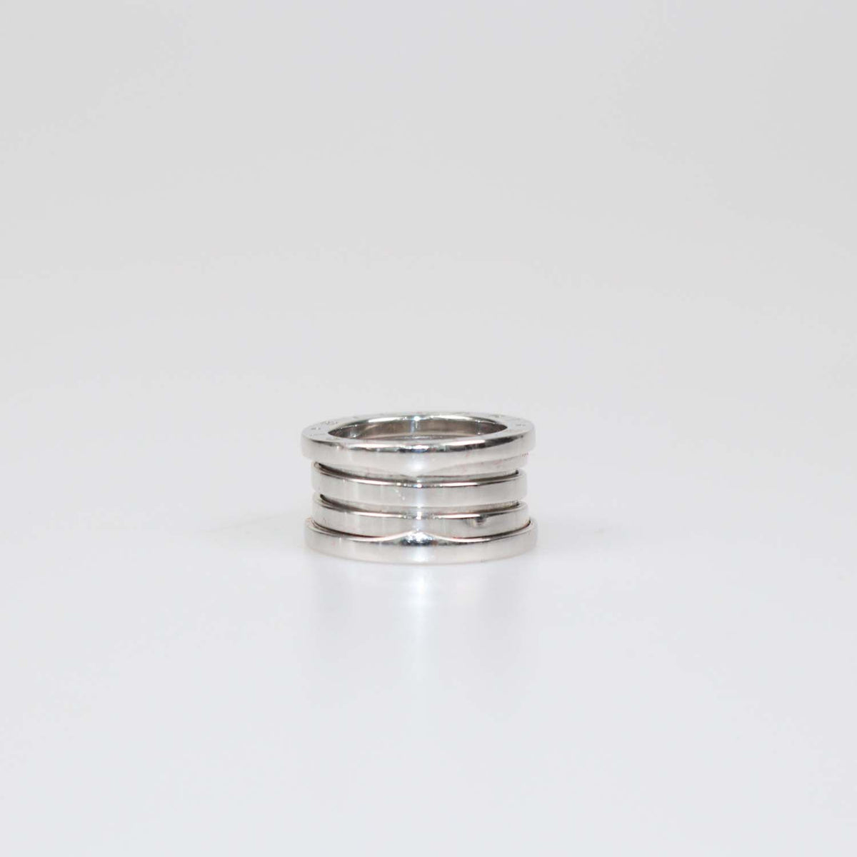 Bvlgari 18K White Gold B.Zero1 Three Band Ring Size 49