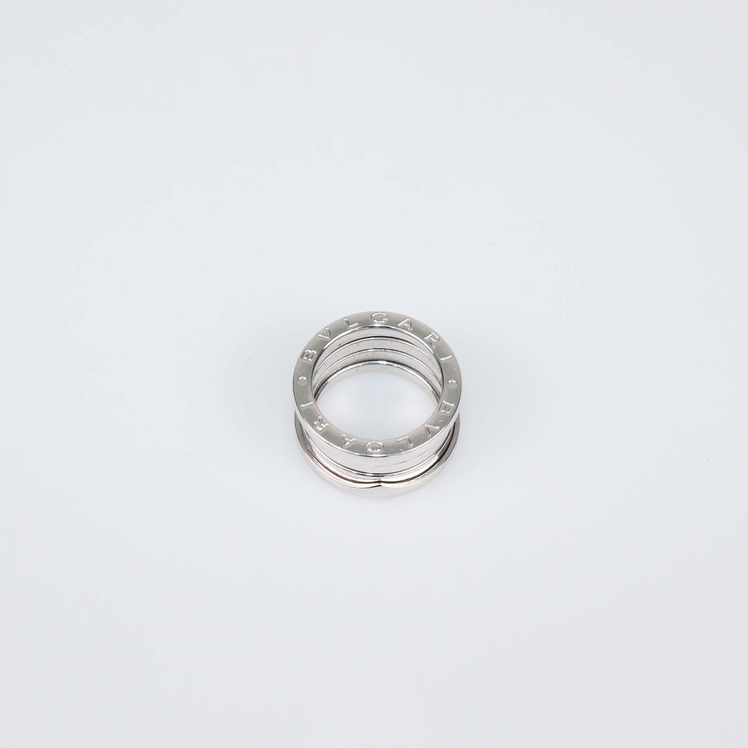 Bvlgari 18K White Gold B.Zero1 Three Band Ring Size 49