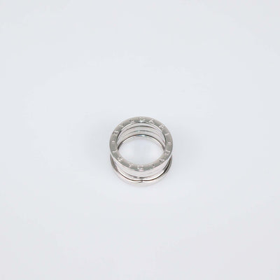 Bvlgari 18K White Gold B.Zero1 Three Band Ring Size 49
