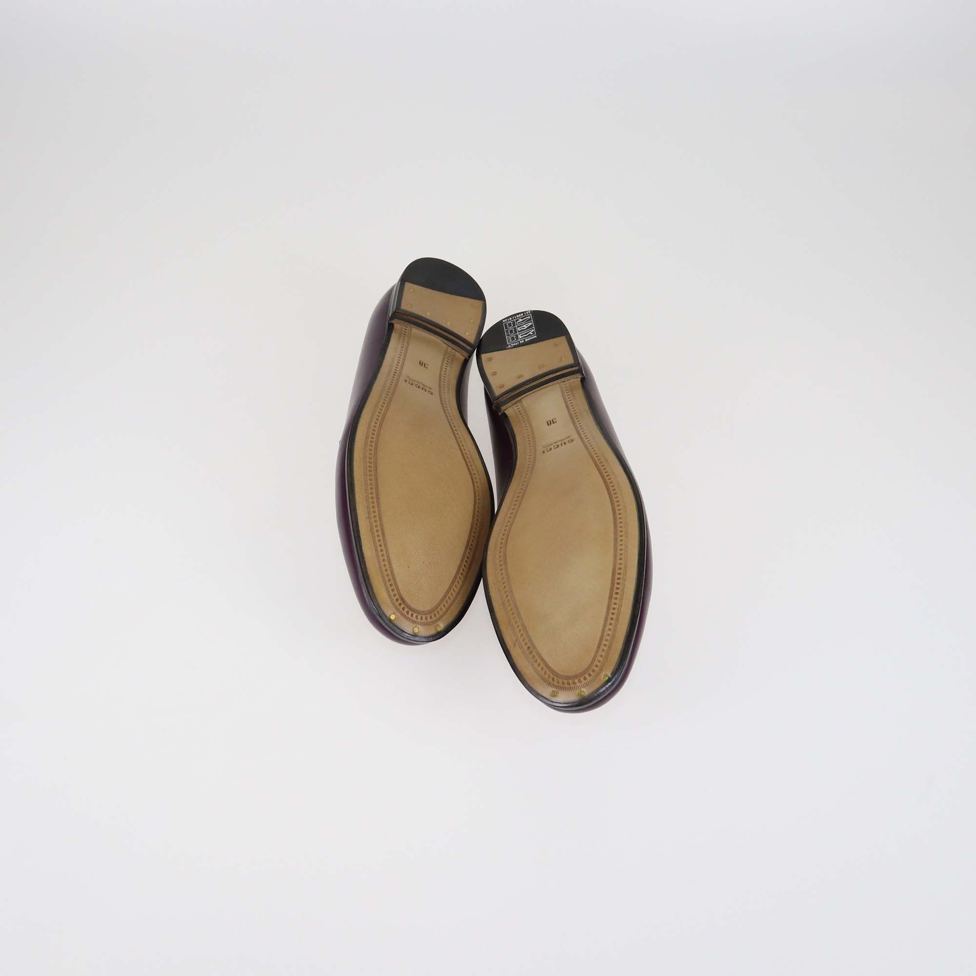 Gucci Dark Purple Suede Jordaan Moccasins