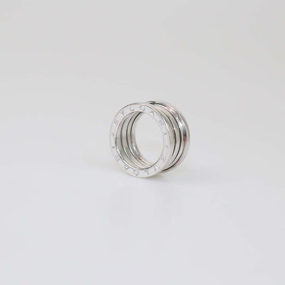 Bvlgari 18K White Gold B.Zero1 Three Band Ring Size 49