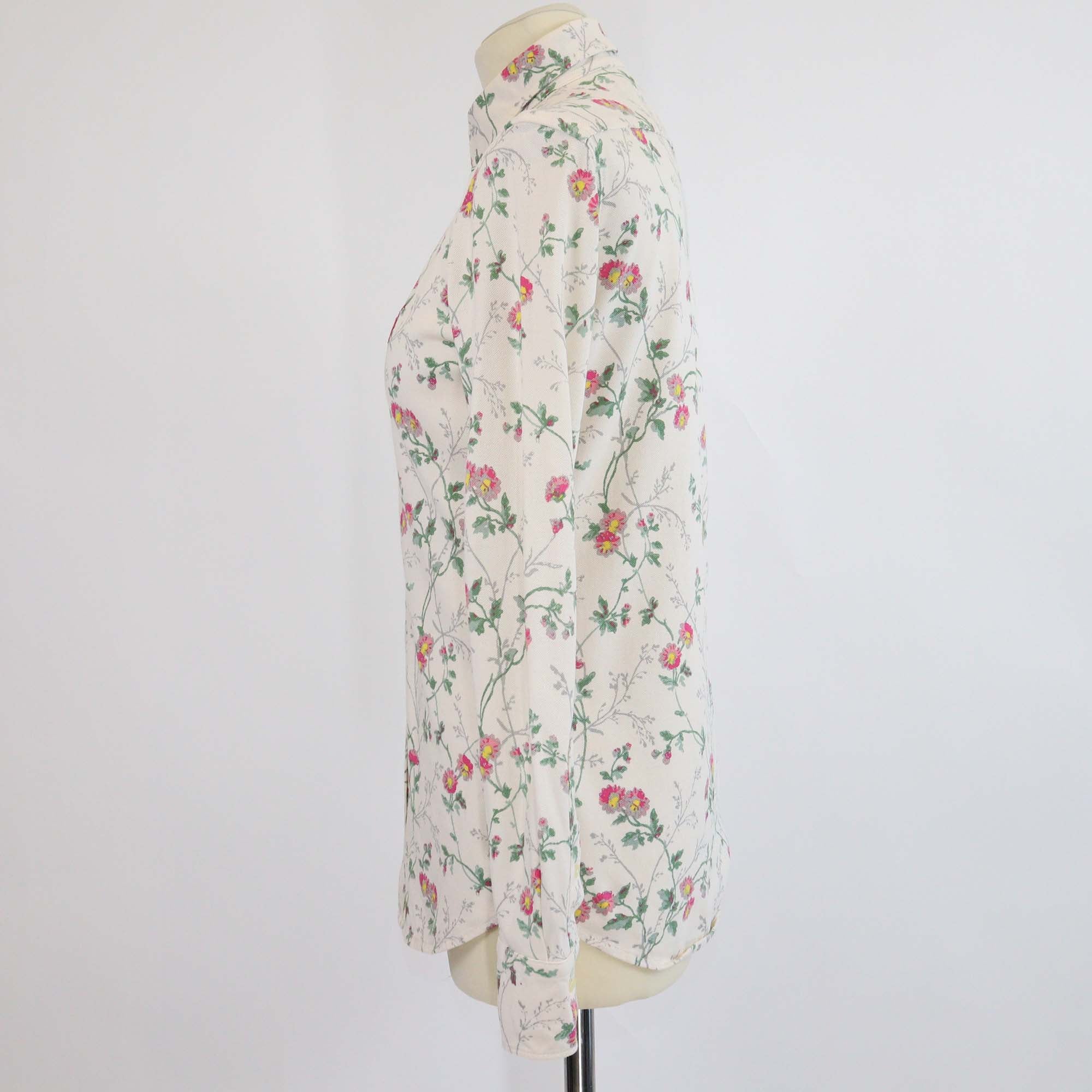 Ralph Lauren Multicolor Floral Cotton Knit Long Sleeve Shirt