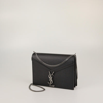 Saint Laurent Black Medium Cassandra Shoulder Bag Womens Saint Laurent 
