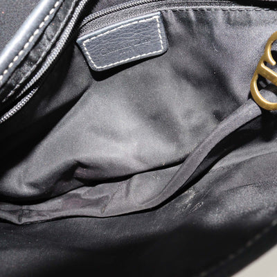 Christian Dior Black Leather Saddle Bag