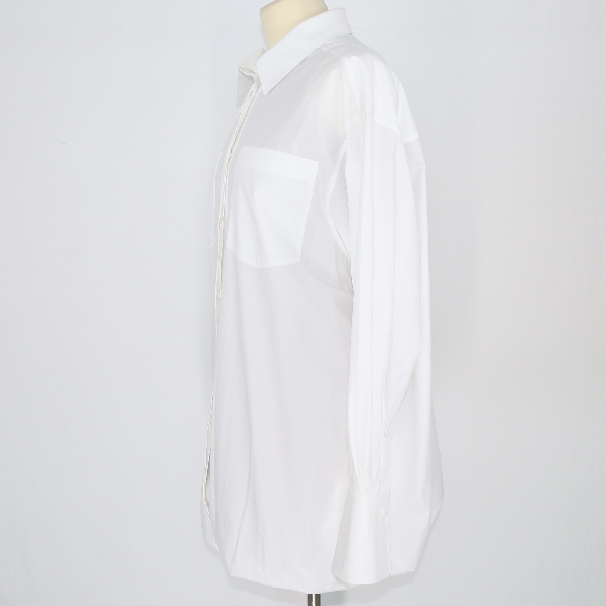 Valentino White Layered Long Sleeve Shirt Dress Clothing Valentino 