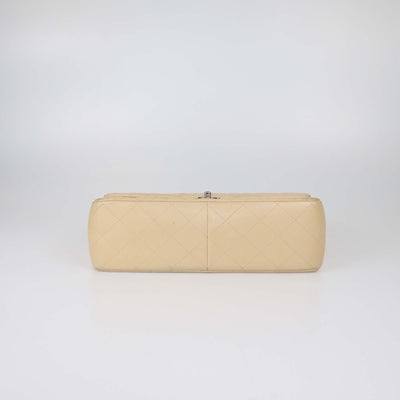 Chanel Beige Quilted Leather Jumbo Classic Double Flap Bag