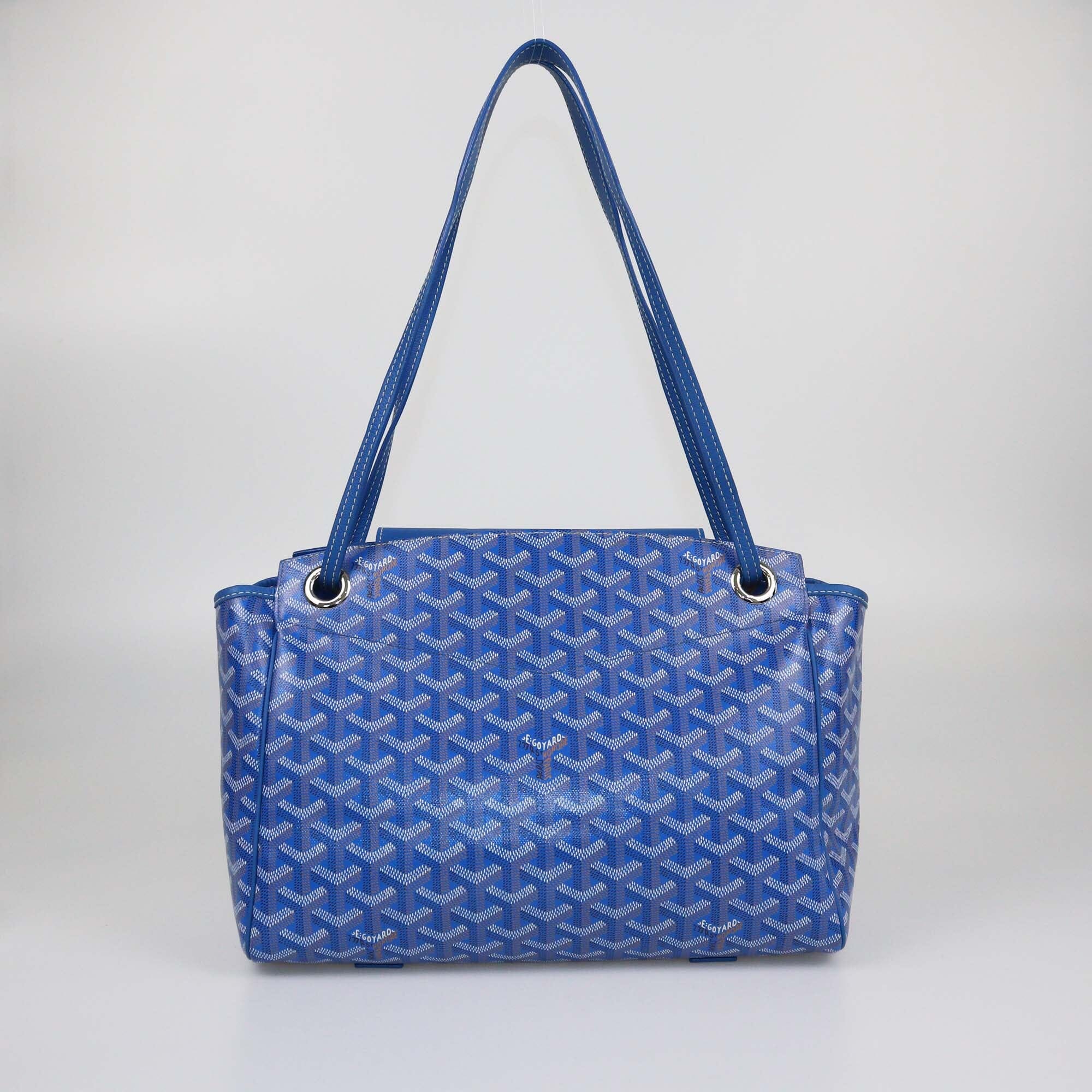 Goyard Blue Goyardine Routte Souple PM Bag Womens Goyard 