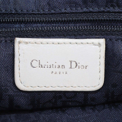 Christian Dior Blue/White Printed Fabric Saddle Bag