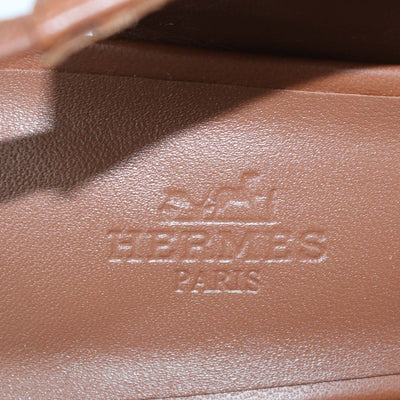 Hermes Gold Leather Lover 40 Slingback Pumps
