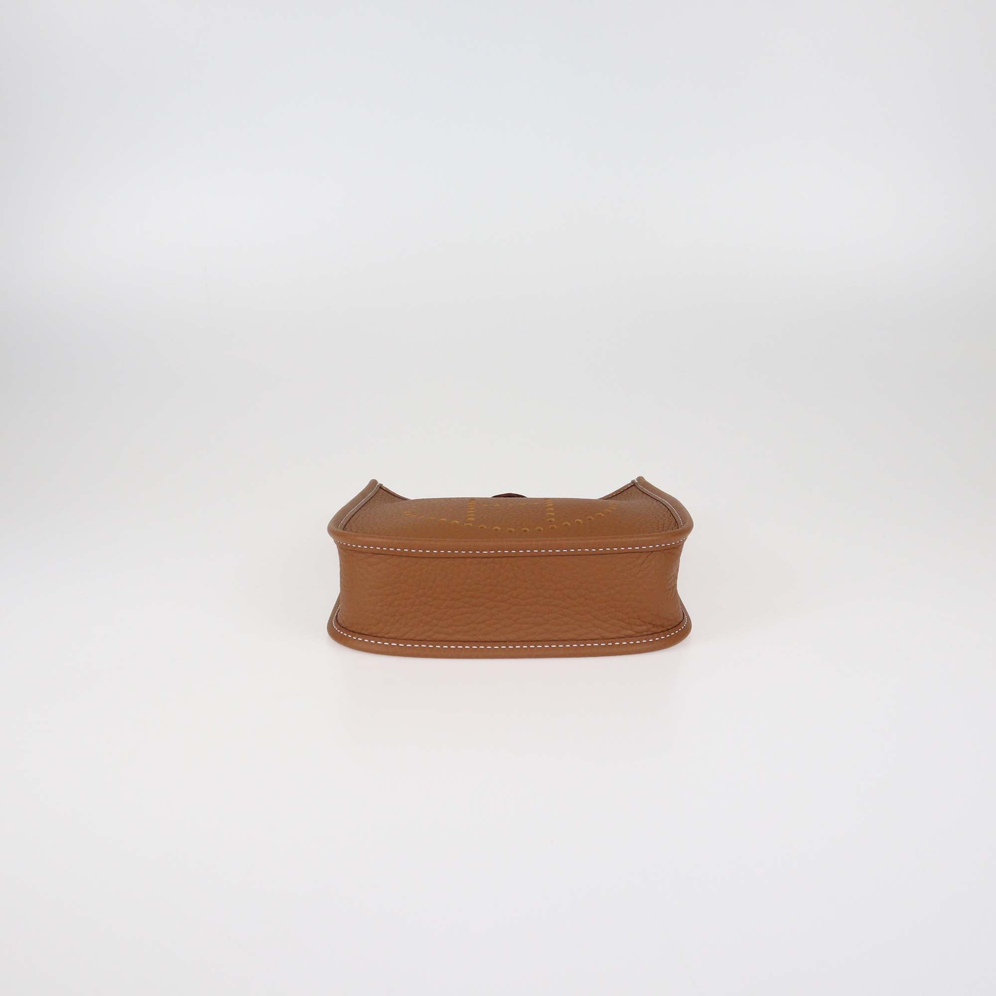 Hermes Gold Clemence Leather Evelyne TPM Bag