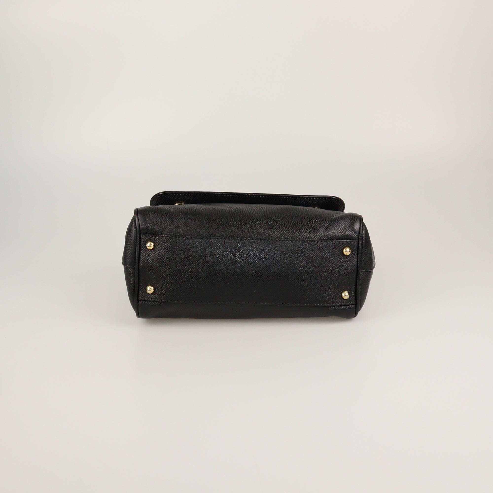 Dolce & Gabbana Black Medium Miss Sicily Top Handle Bag Womens Dolce & Gabbana 