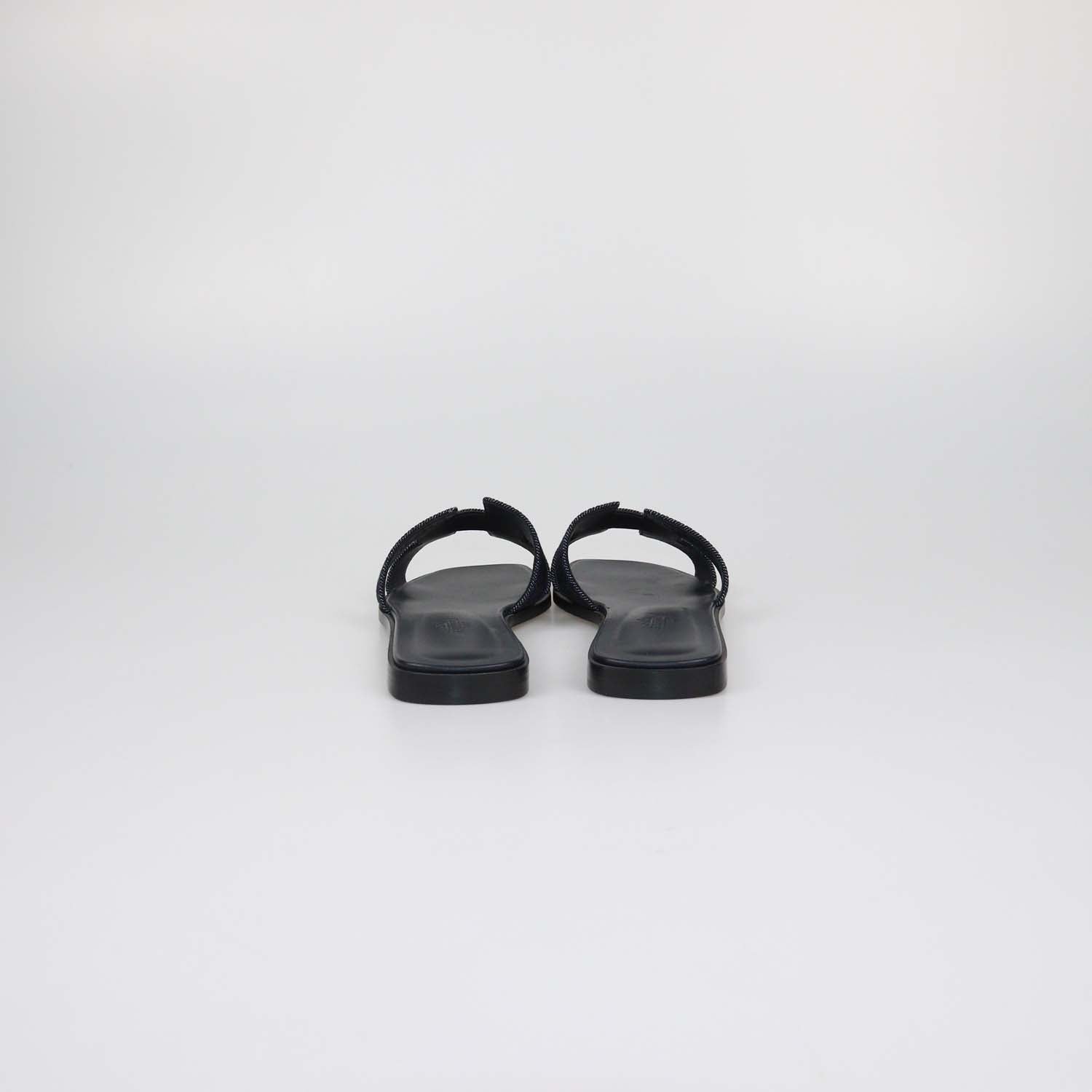 Hermes Navy Blue Denim Oran Sandals