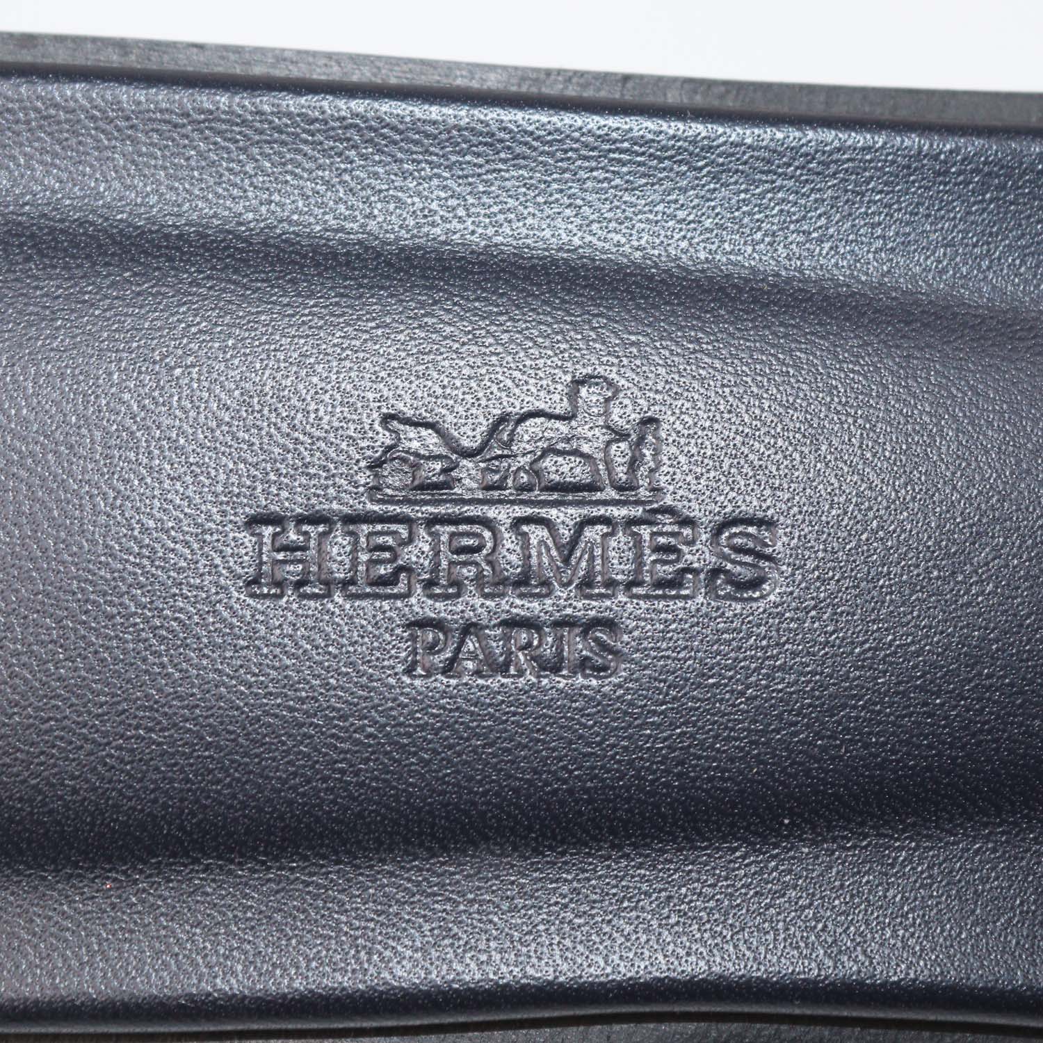 Hermes Navy Blue Denim Oran Sandals