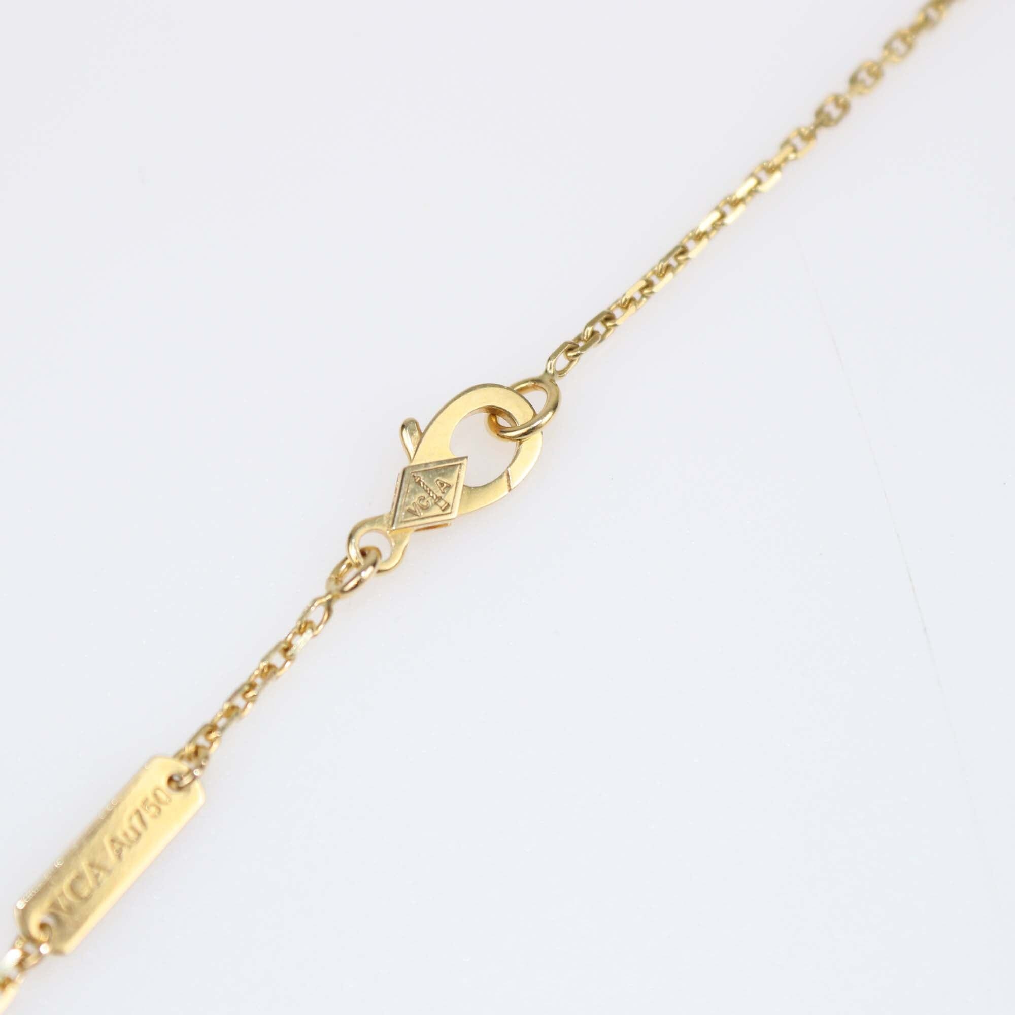 Van Cleef & Arpels Gulloiche 18k Yellow Gold Necklace Womens Van Cleef & Arpels 