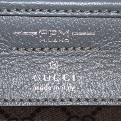 Gucci Brown/Silver GG Supreme Canvas and Aluminum Vanity Beauty Case