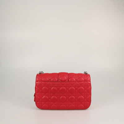 Christian Dior Red Cannage Medium Miss Dior Flap Bag Womens Christian Dior 