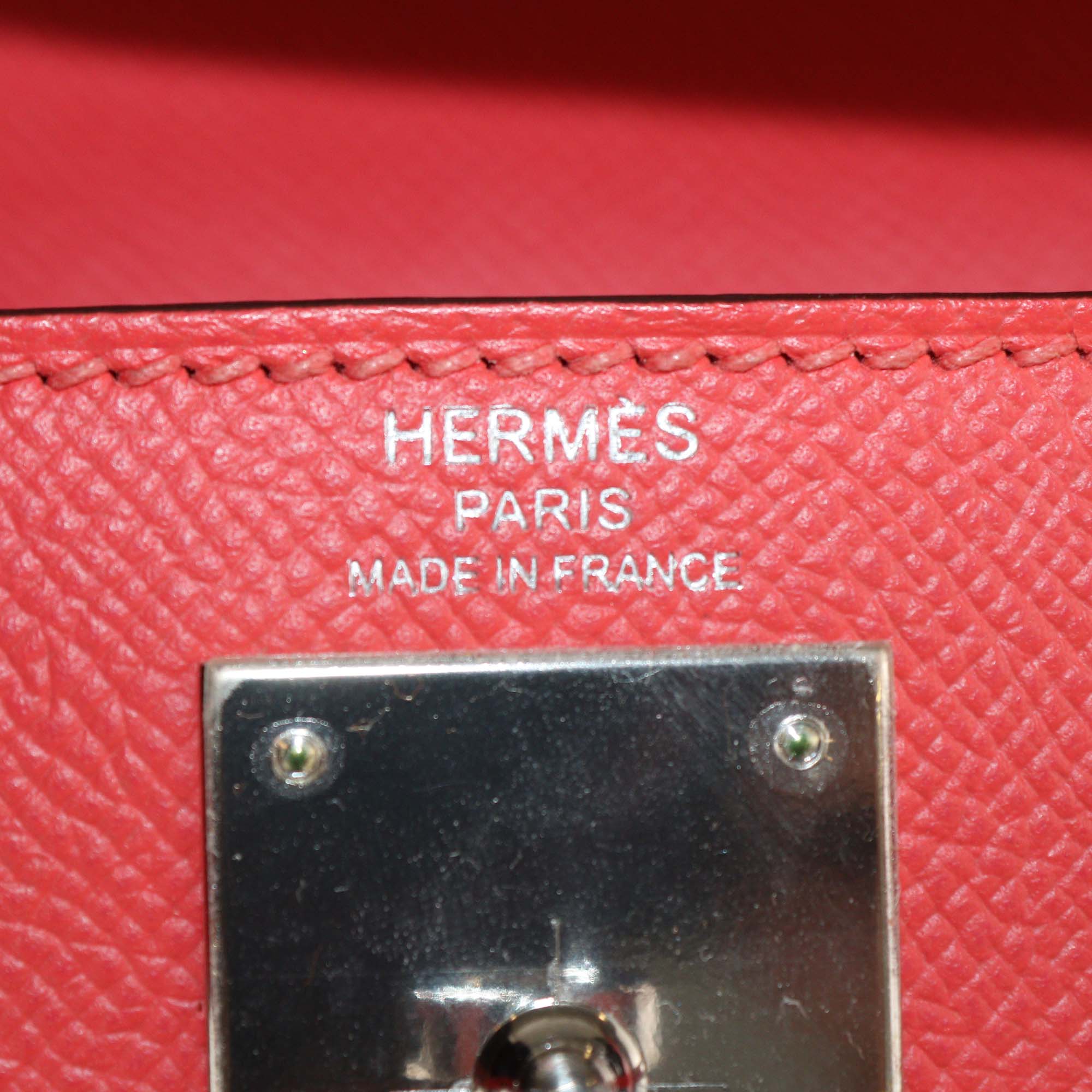 Hermes Rose Jaipur Epsom Leather Palladium hardware Kelly Sellier 28 Bag