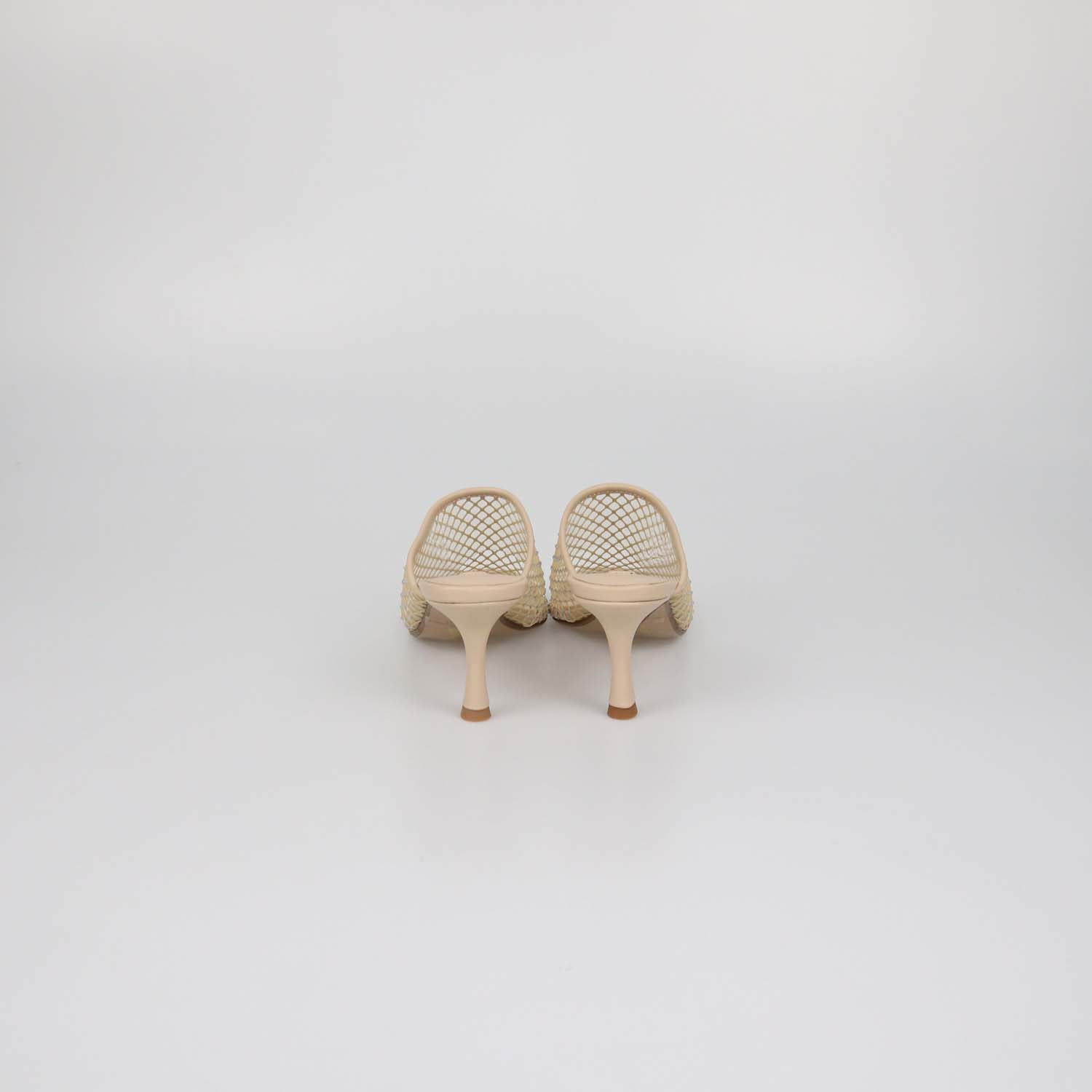 Senso Beige Mesh Crystal Pam Mules