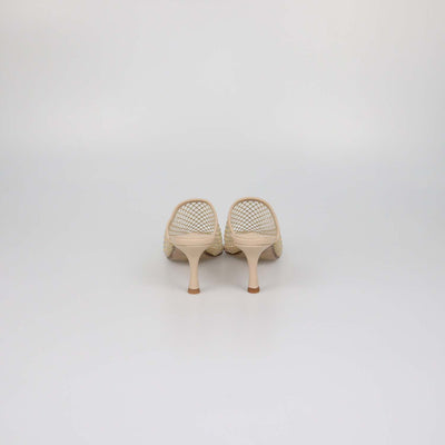 Senso Beige Mesh Crystal Pam Mules