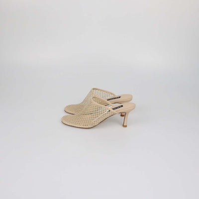 Senso Beige Mesh Crystal Pam Mules