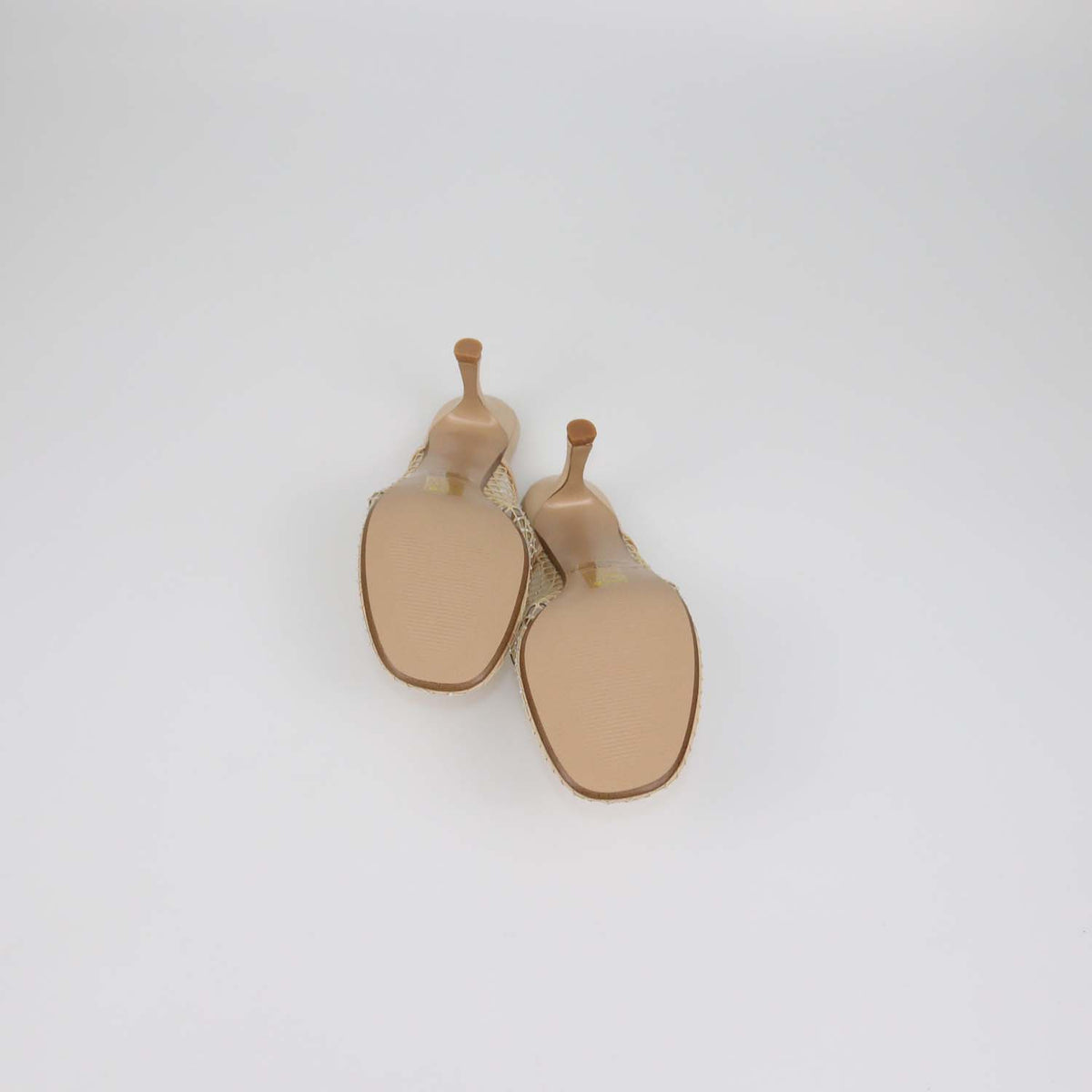 Senso Beige Mesh Crystal Pam Mules
