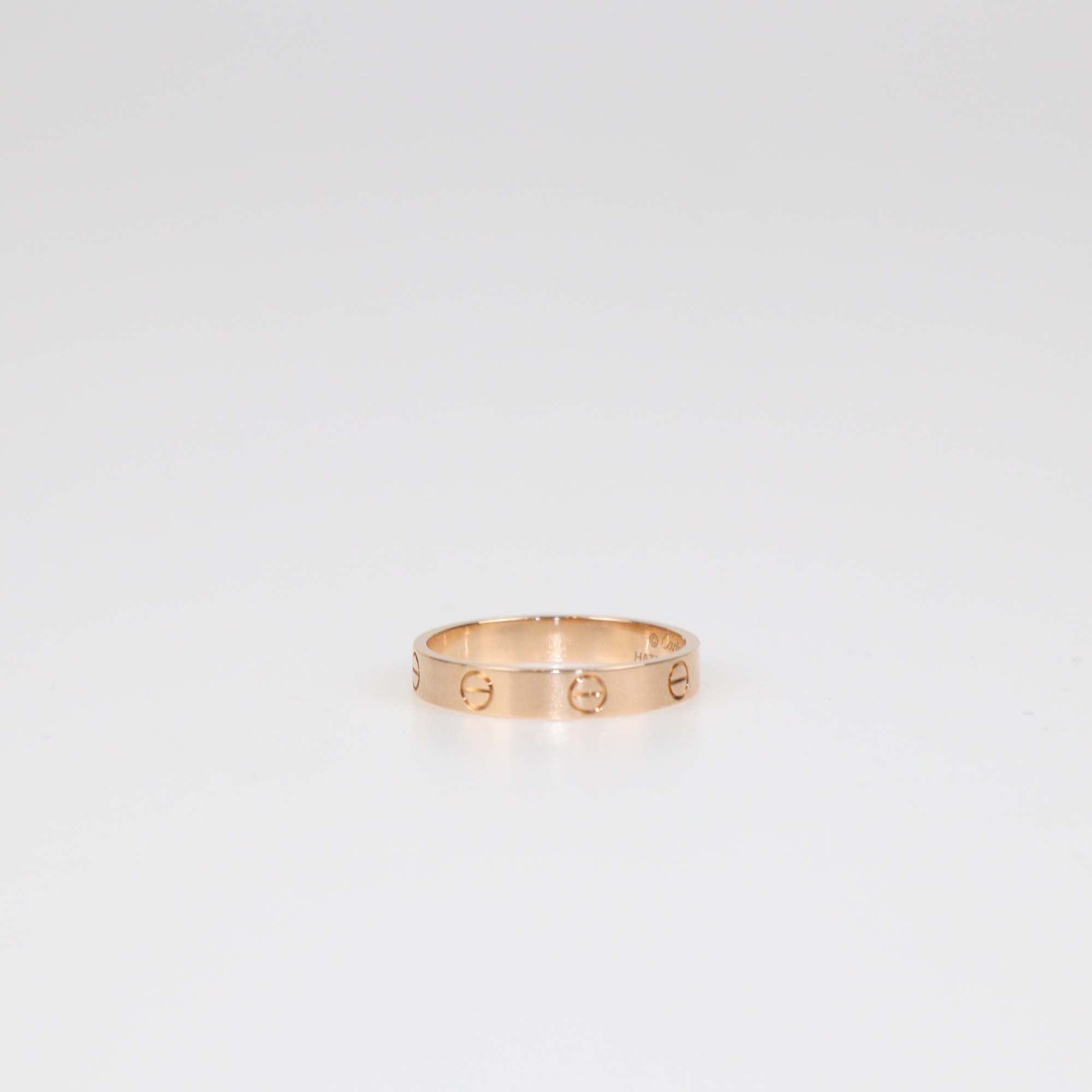 Cartier 18K Rose Gold Love Small Band Ring Size 60