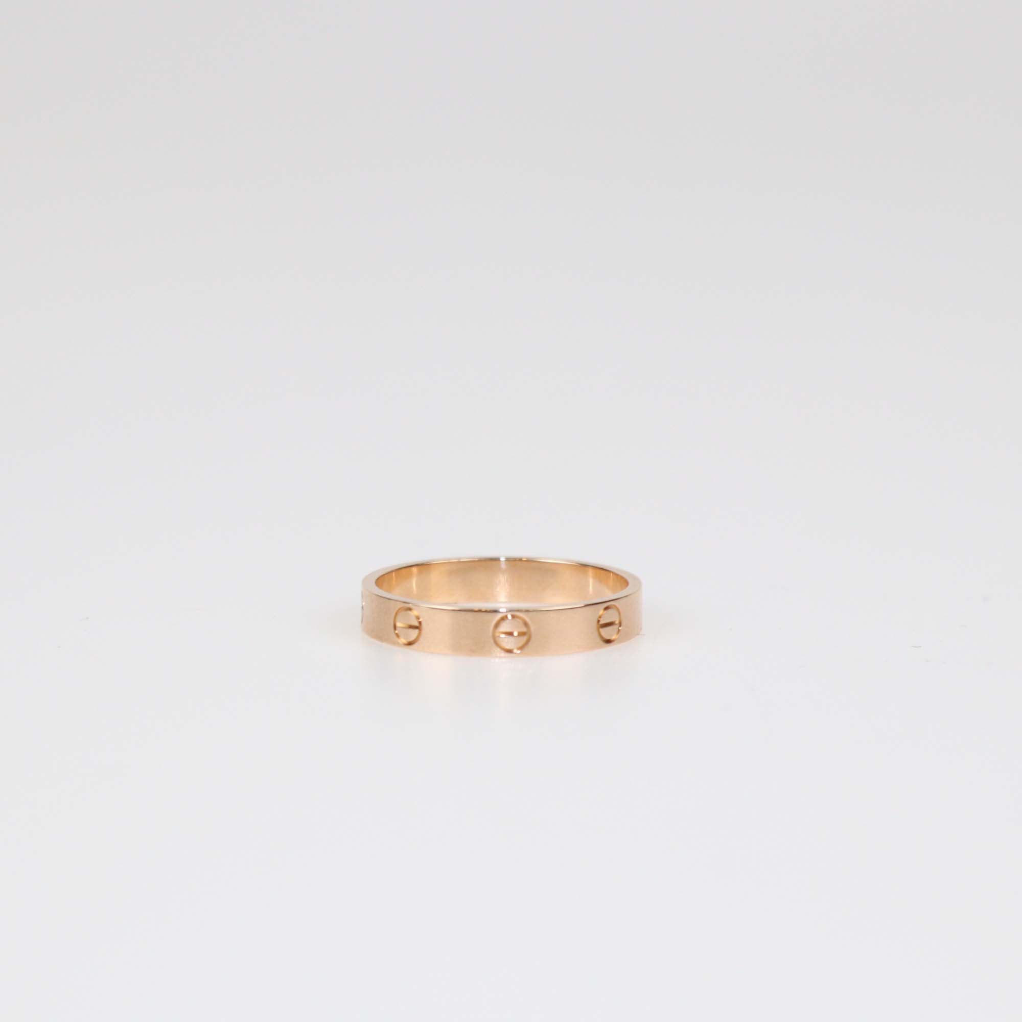 Cartier 18K Rose Gold Love Small Band Ring Size 60