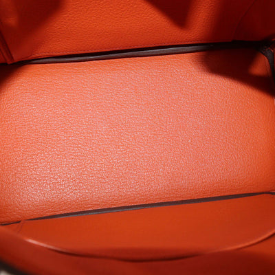 Hermes Terre Battue Togo Leather Palladium Hardware Birkin 25 Bag