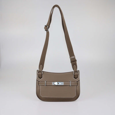 Hermes Etoupe Swift Leather Mini Jypsiere Bag
