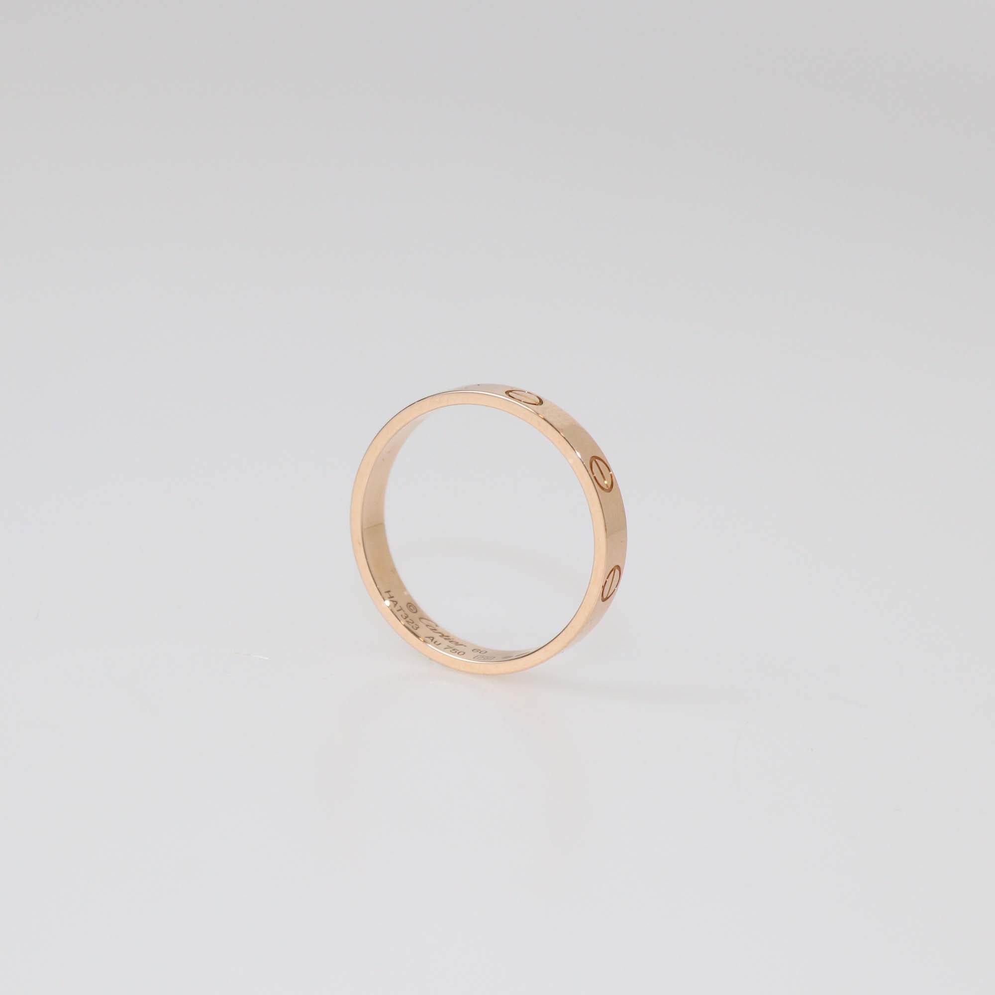 Cartier 18K Rose Gold Love Small Band Ring Size 60