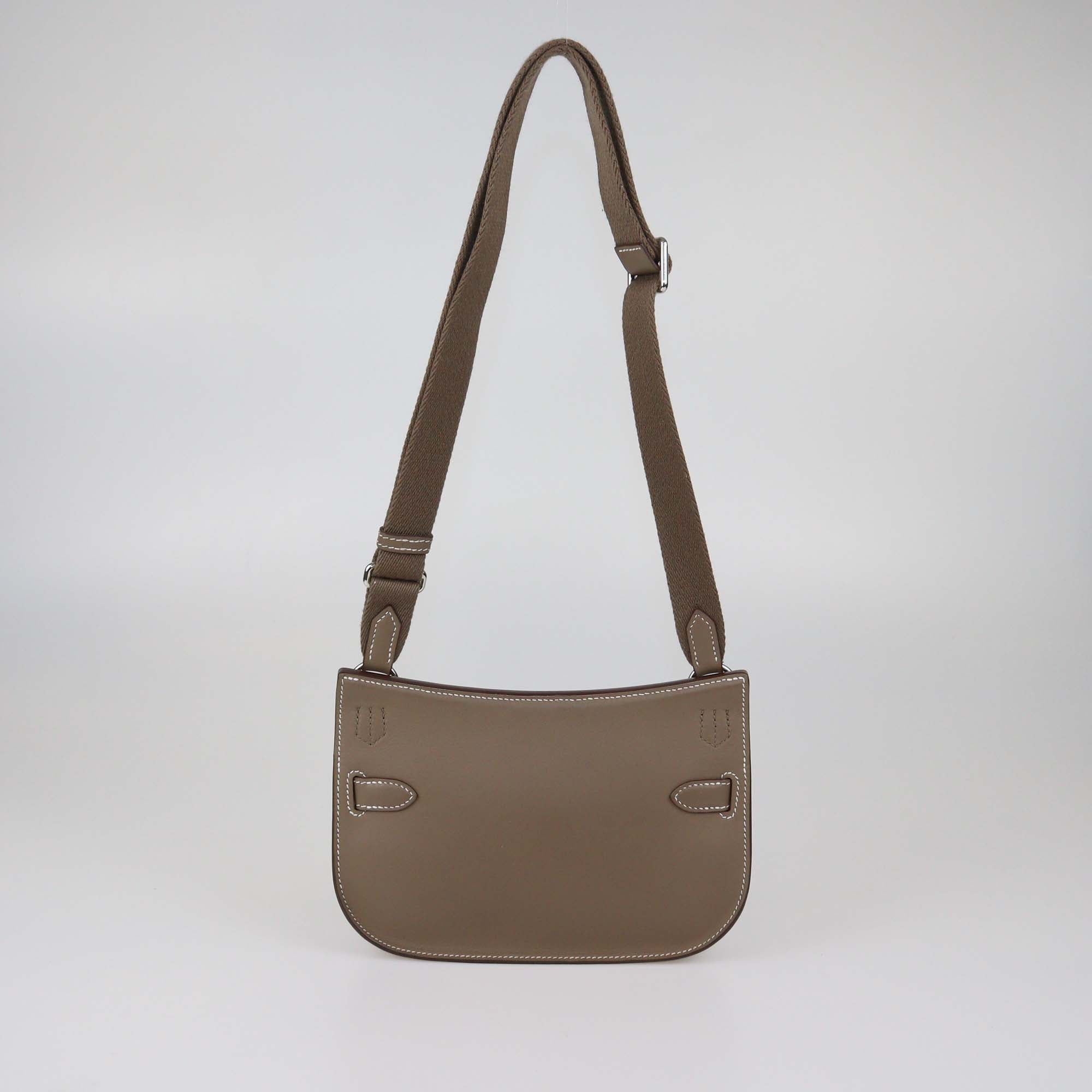 Hermes Etoupe Swift Leather Mini Jypsiere Bag