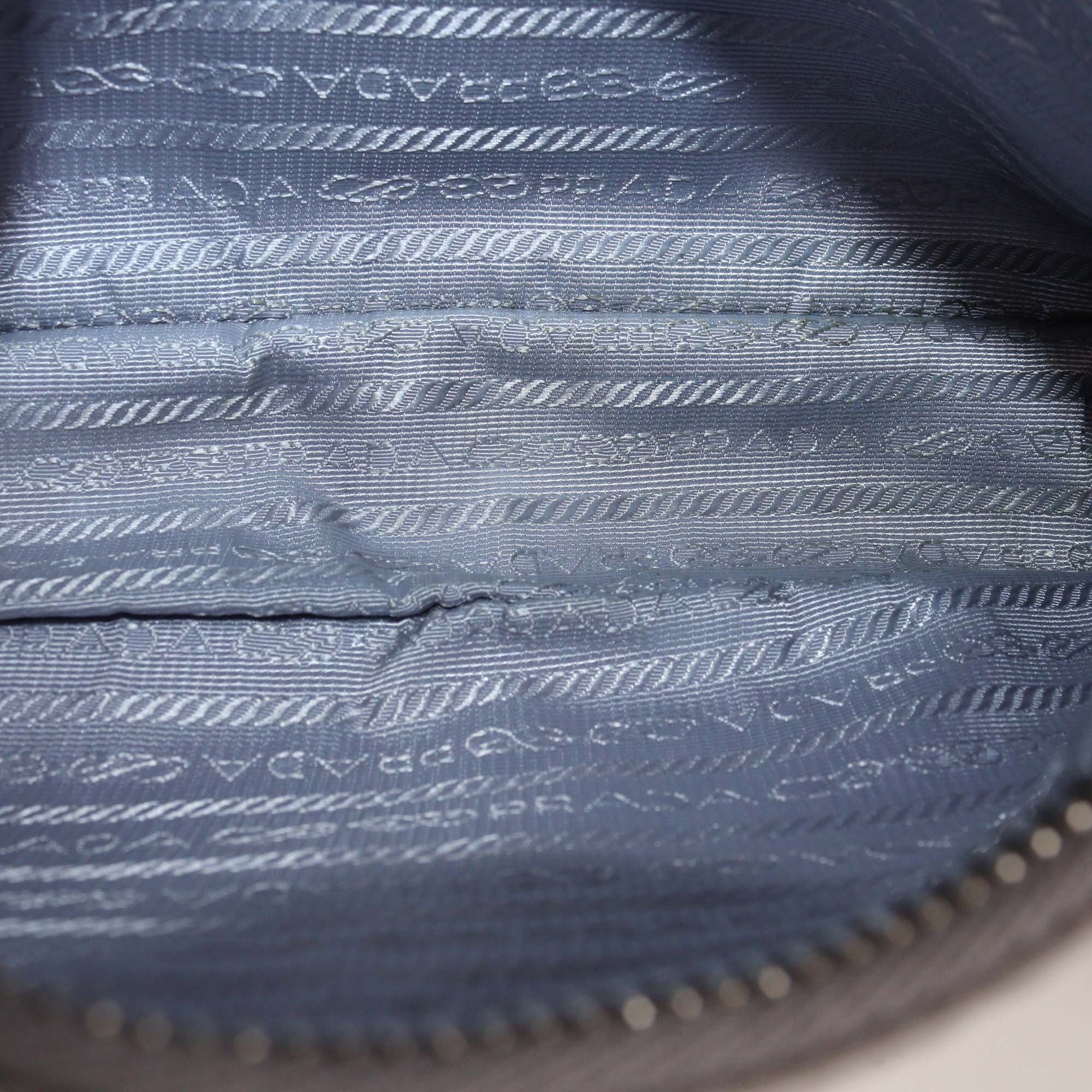 Prada Lilac Re-Nylon and Saffiano Leather Re-Edition 2005 Baguette Bag