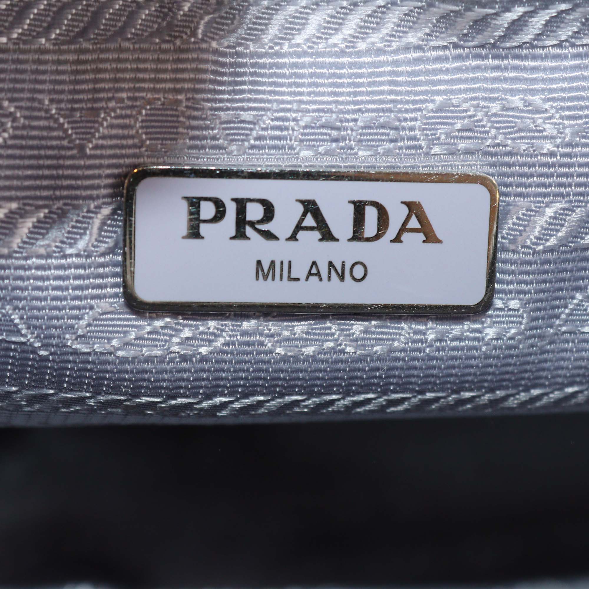Prada Lilac Re-Nylon and Saffiano Leather Re-Edition 2005 Baguette Bag
