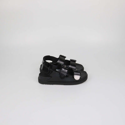 Gucci Black Rubber Double G Flat Sandals