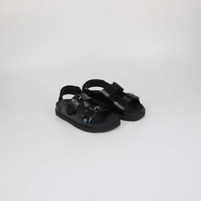 Gucci Black Rubber Double G Flat Sandals